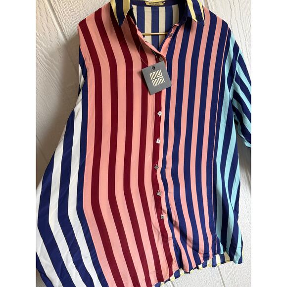 NWT Muma World Striped Oversized Shit, Small $395 - Picture 5 of 9
